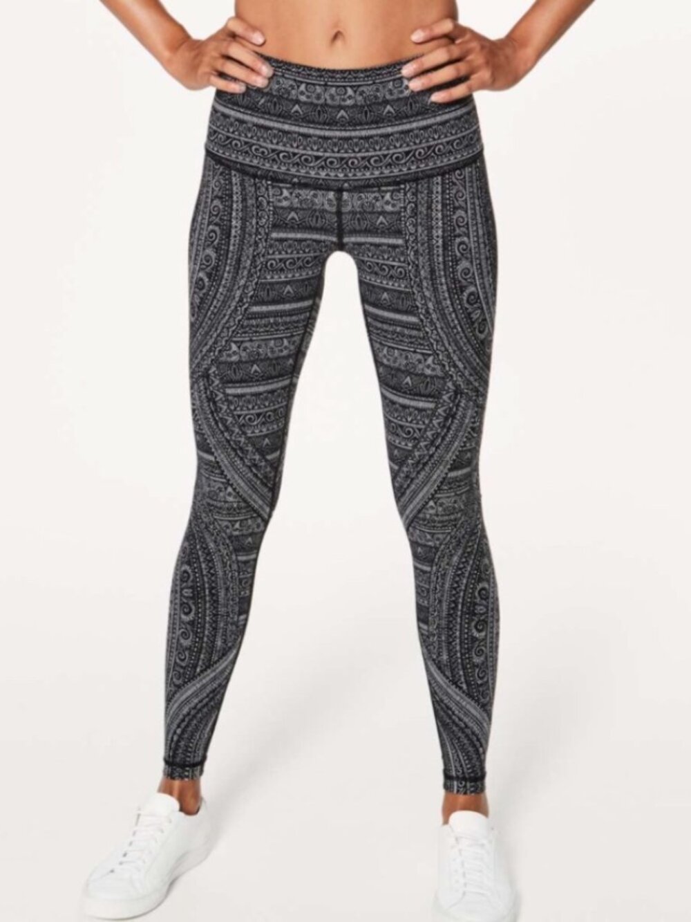 lululemon Wunder Under HR Nulux Entwined Leggings 28" - Like New - Size 6